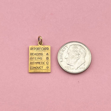 Enamel Report Card Charm