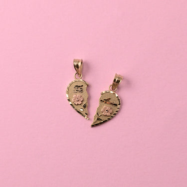 'Te Amo' Breakable Heart with Flowers
