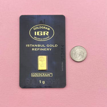 1g IGR Gold Bar Pendant