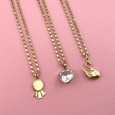 Bezel Set Heart Pendant