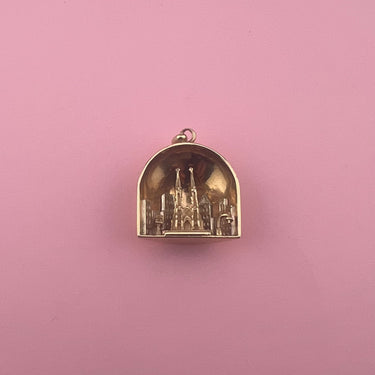 1954 NYC Skyline, St. Patrick's Cathedral Pendant