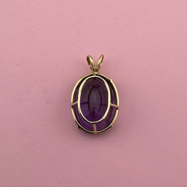 Geometric Fancy Cut Amethyst Pendant
