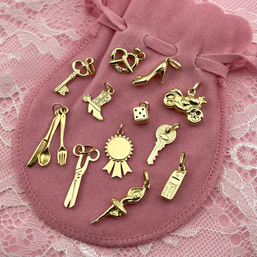 Golden Utensil Set Pendant