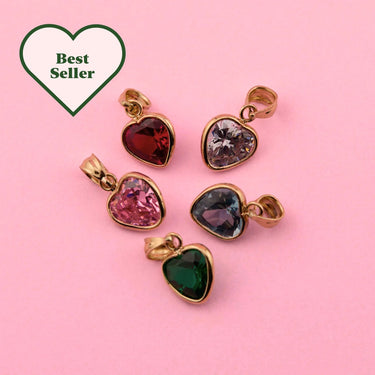 Bezel Set Heart Pendant
