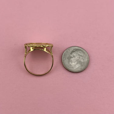 Kangaroo Gold Coin Ring