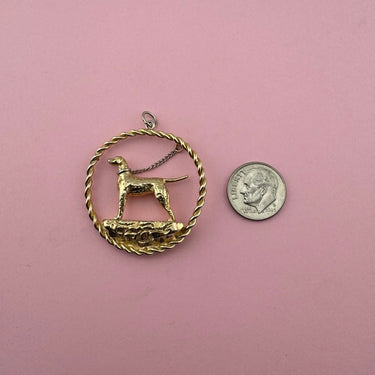 Dog on Leash Medallion