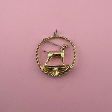 Dog on Leash Medallion