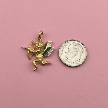 Cherub Gemstone and Diamond Charms