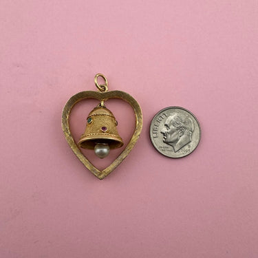 Wedding Bell Heart Pendant