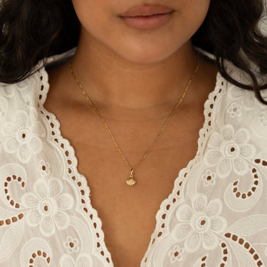 Shell with Pearl Charm