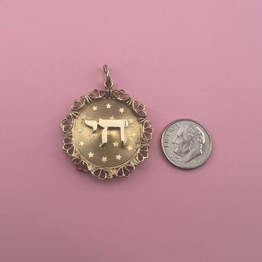 Chai Medallion with Star Details