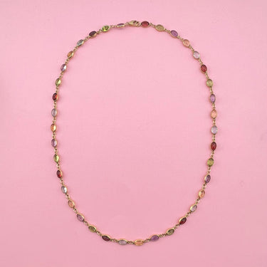 Rainbow Gemstone Chain