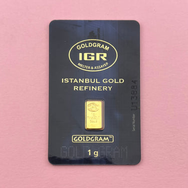1g IGR Gold Bar Pendant