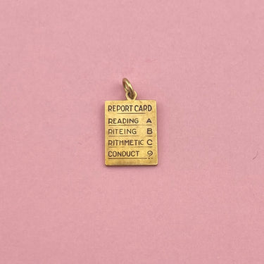 Enamel Report Card Charm