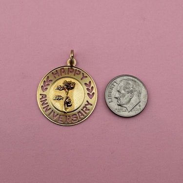 Happy Anniversary Rose Medallion