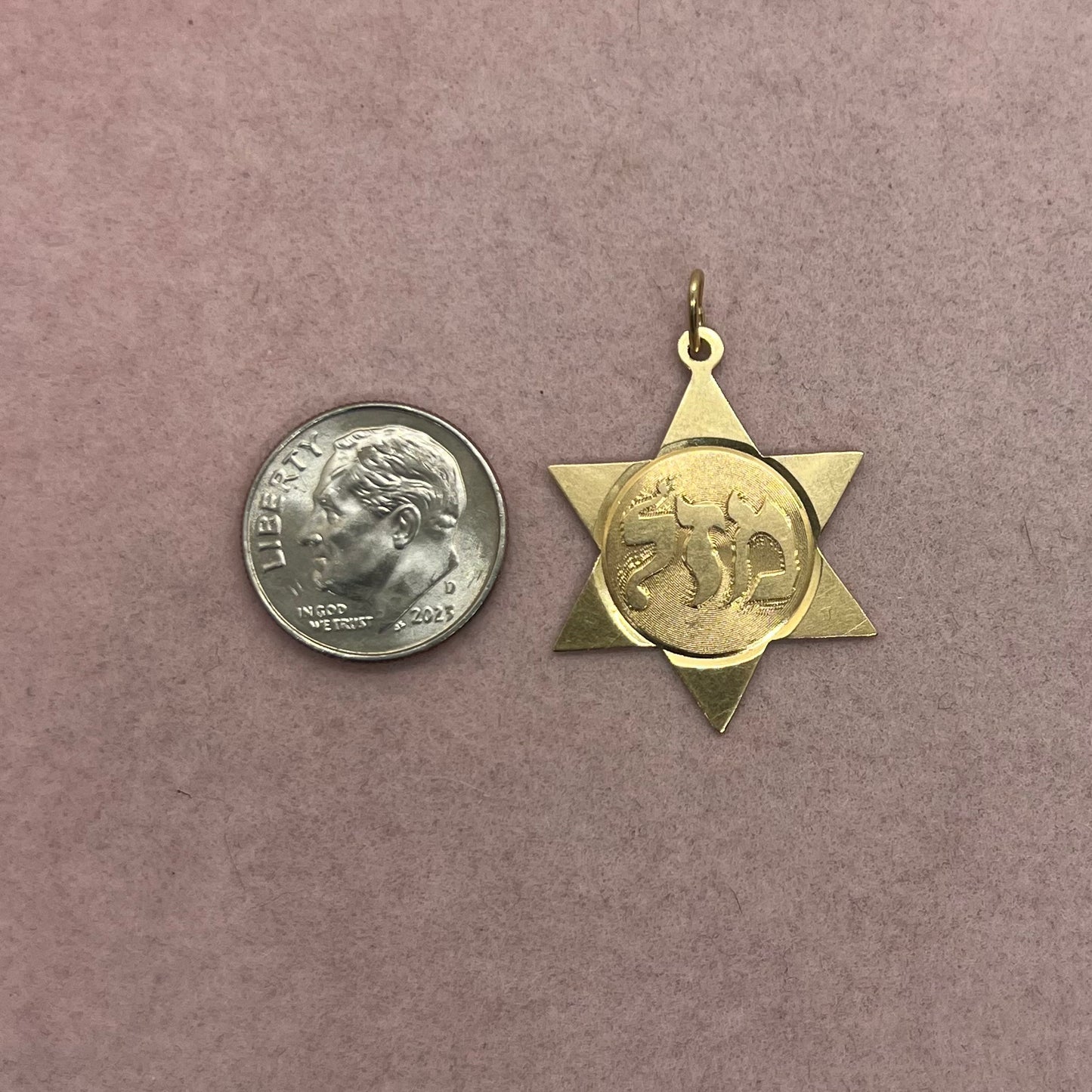 'Mazel' Star of David Pendant