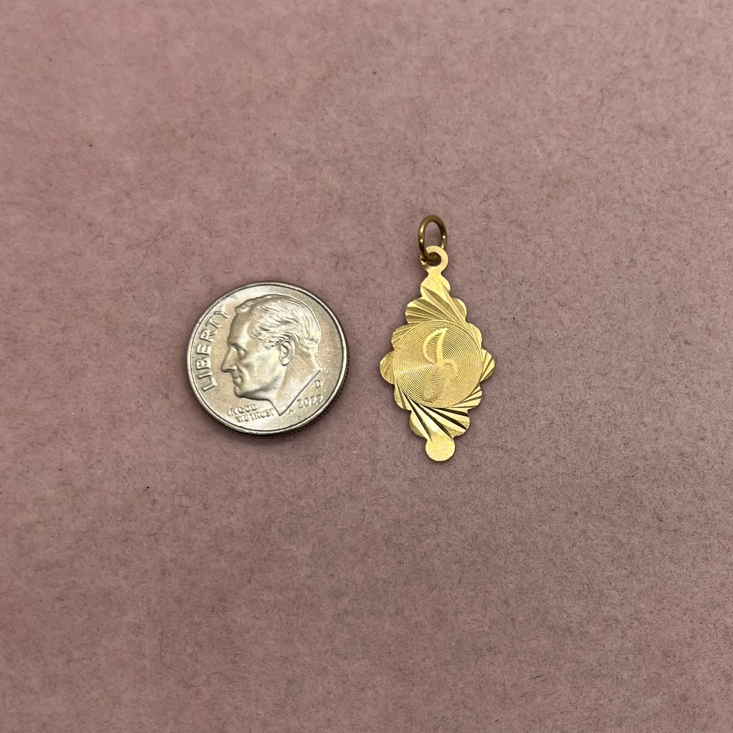 Diamond Shaped J Initial Charm