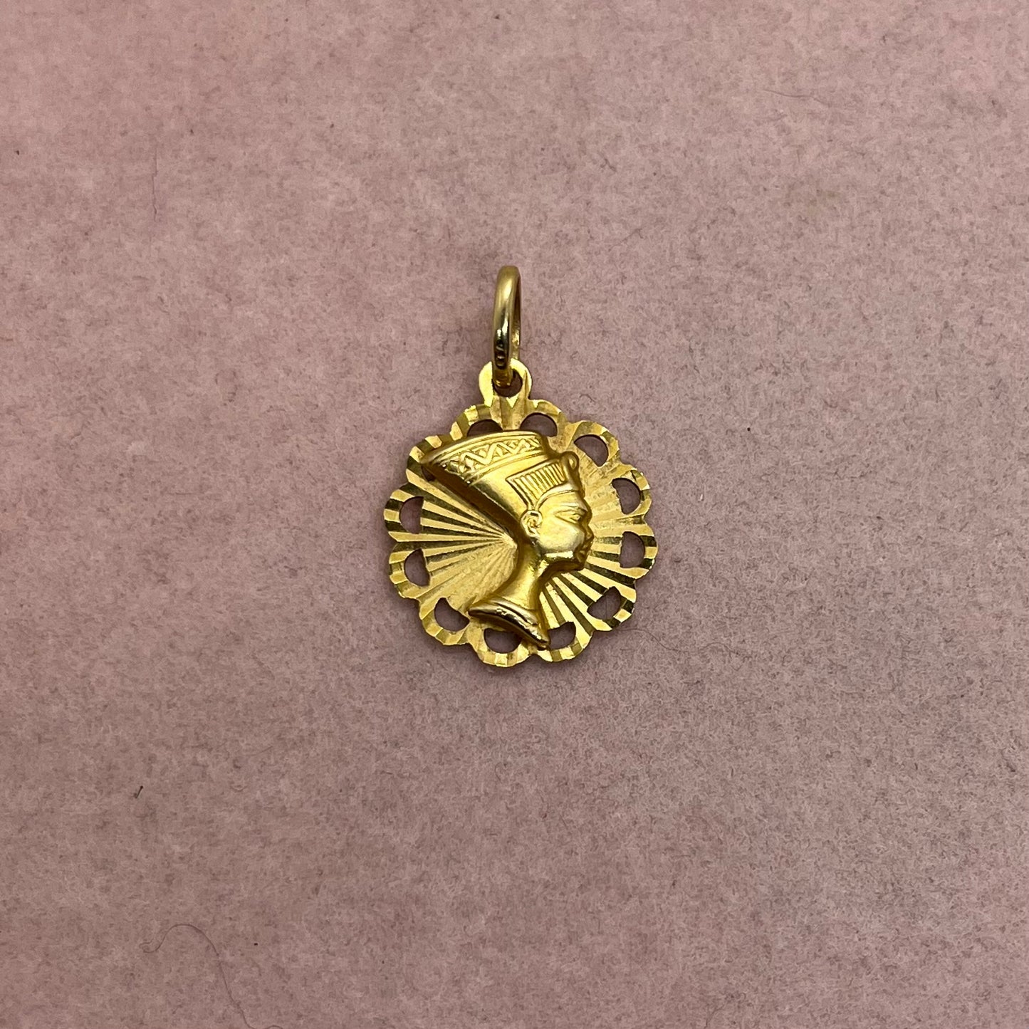 Nefertiti Medallion with Engine-Turned Background
