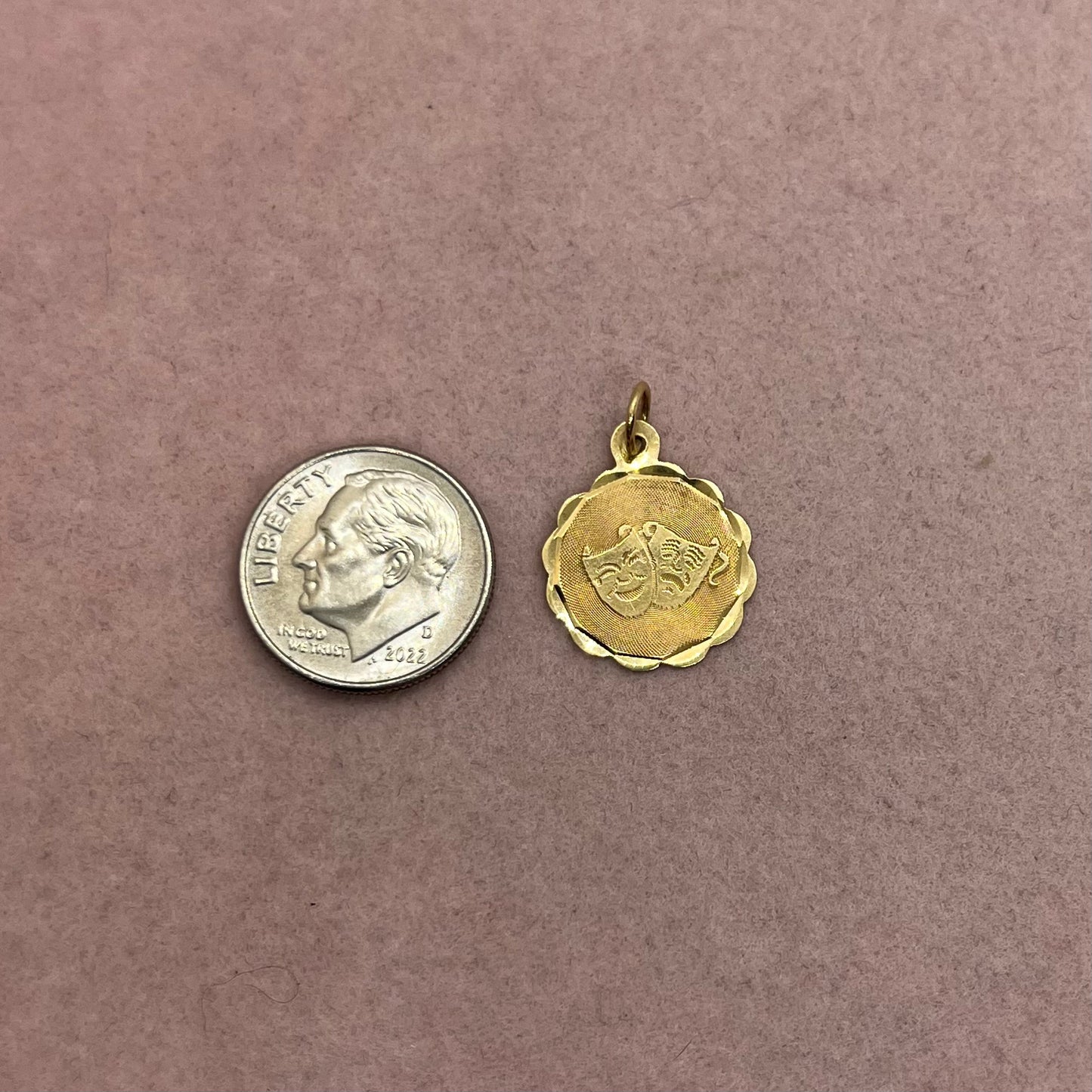 Comedy and Tragedy Mask Medallion