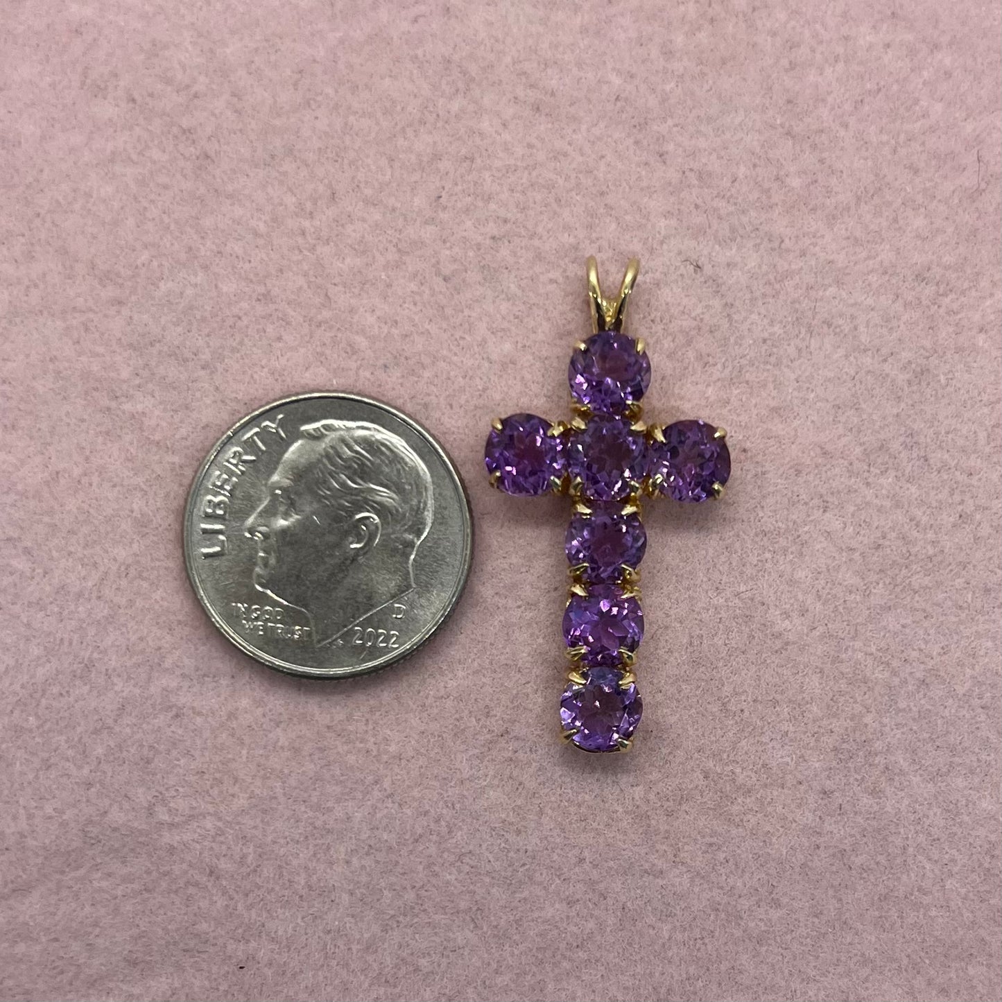 Amethyst Cross Pendant