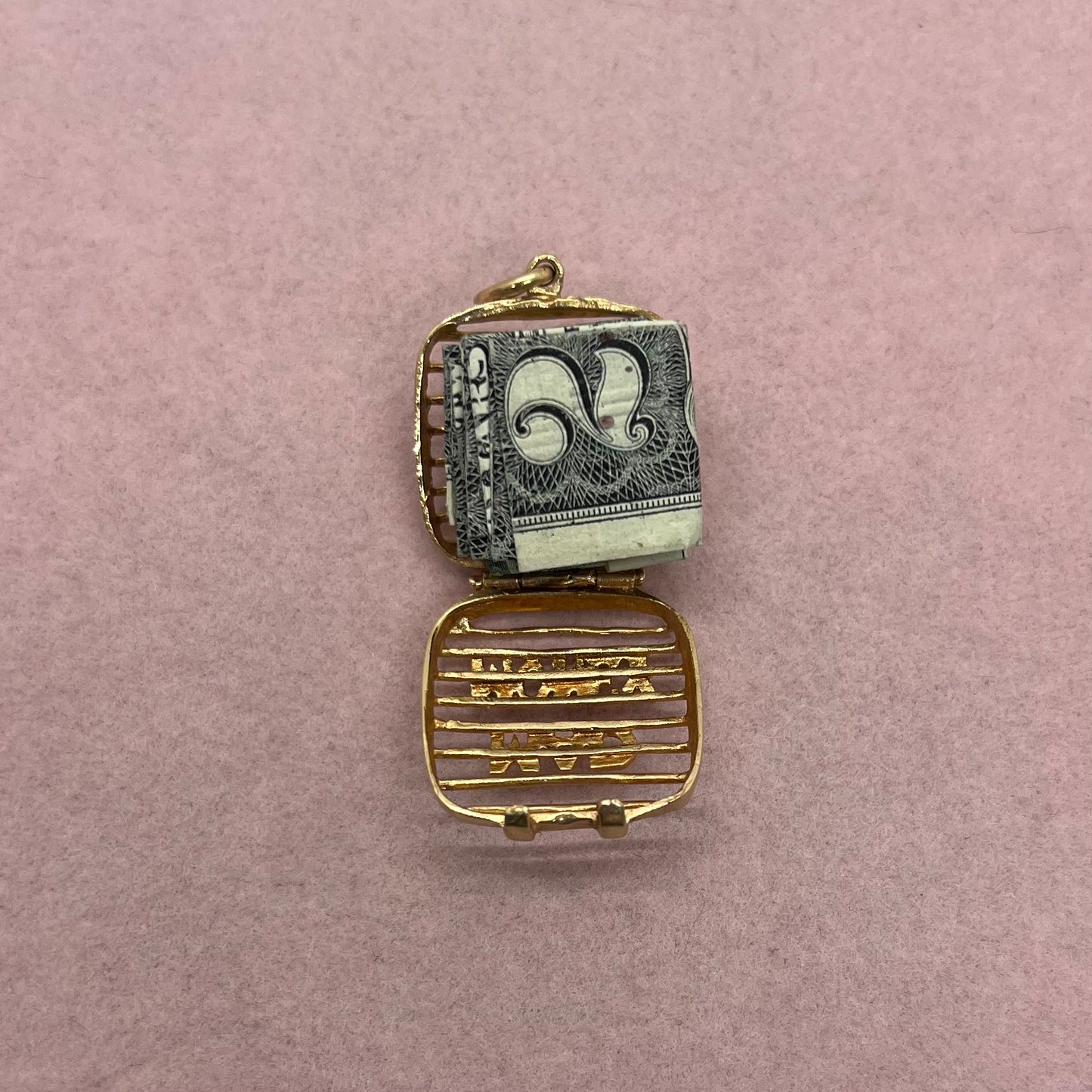 Mad Money Pendant with $2 Bill