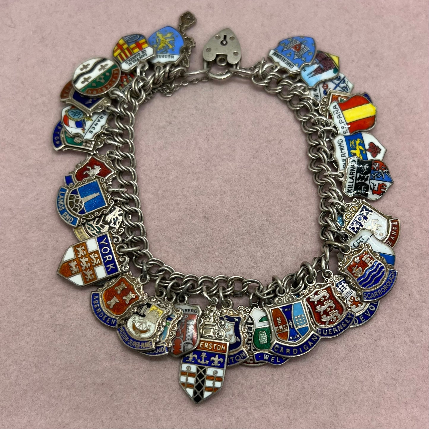 Silver Travel Charm Bracelet (Option 6- France, the Netherlands, Spain, etc.)