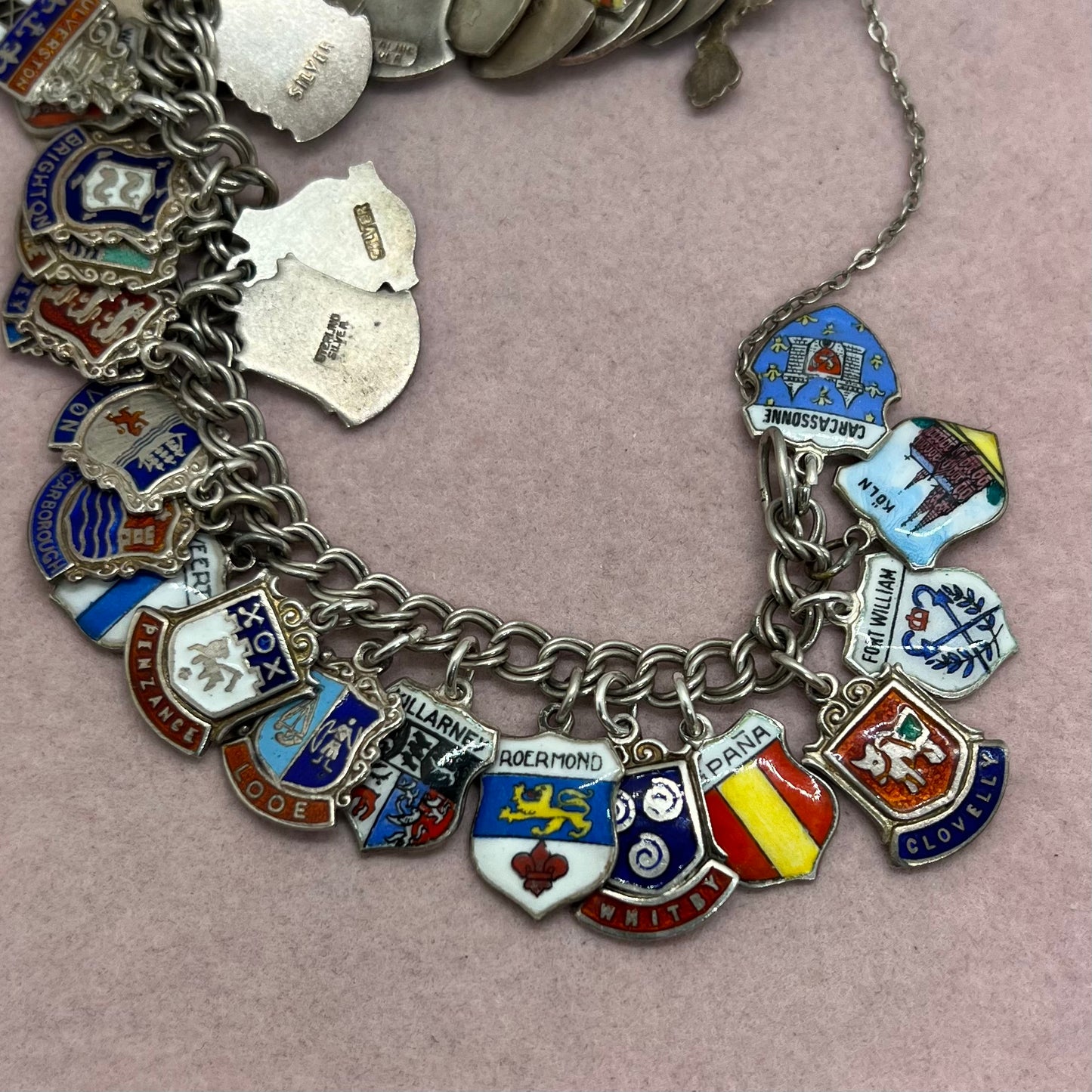 Silver Travel Charm Bracelet (Option 6- France, the Netherlands, Spain, etc.)