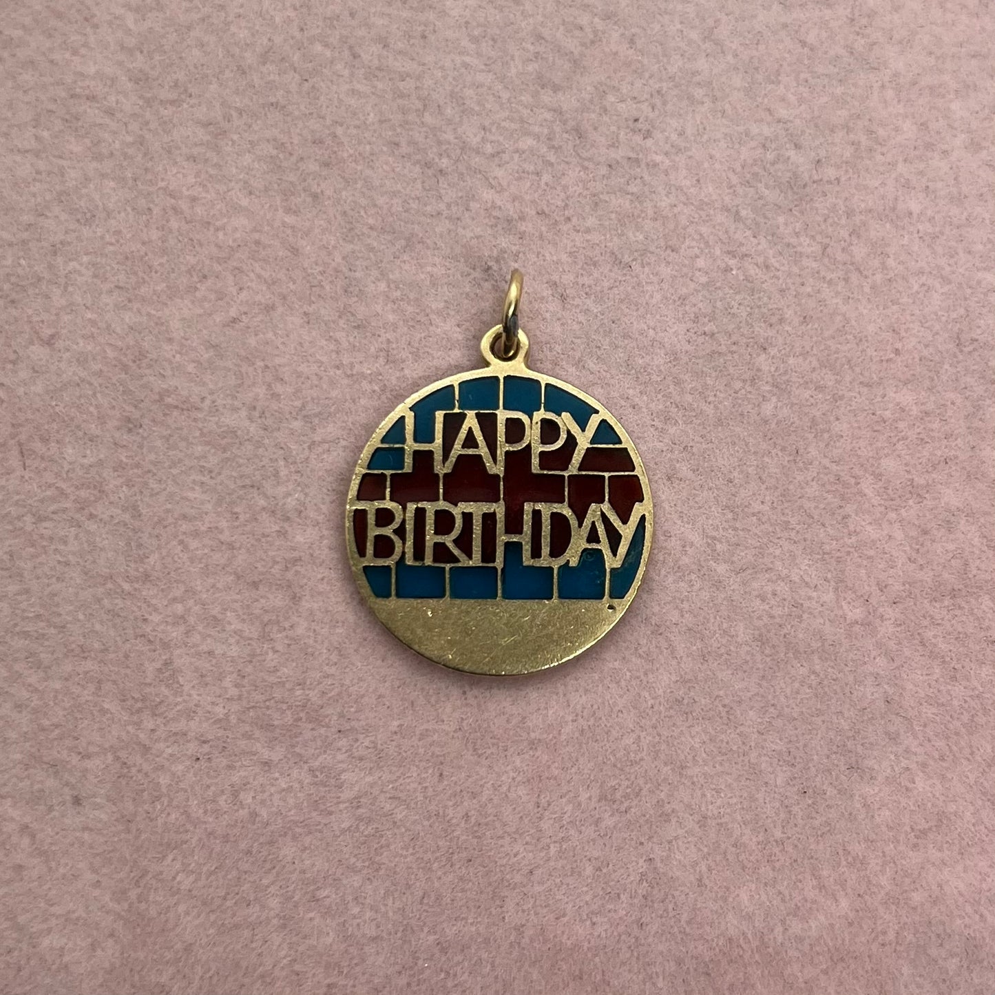 Plique-a-Jour Happy Birthday Medallion