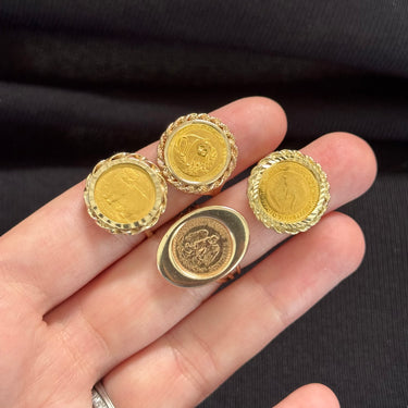 Kangaroo Gold Coin Ring