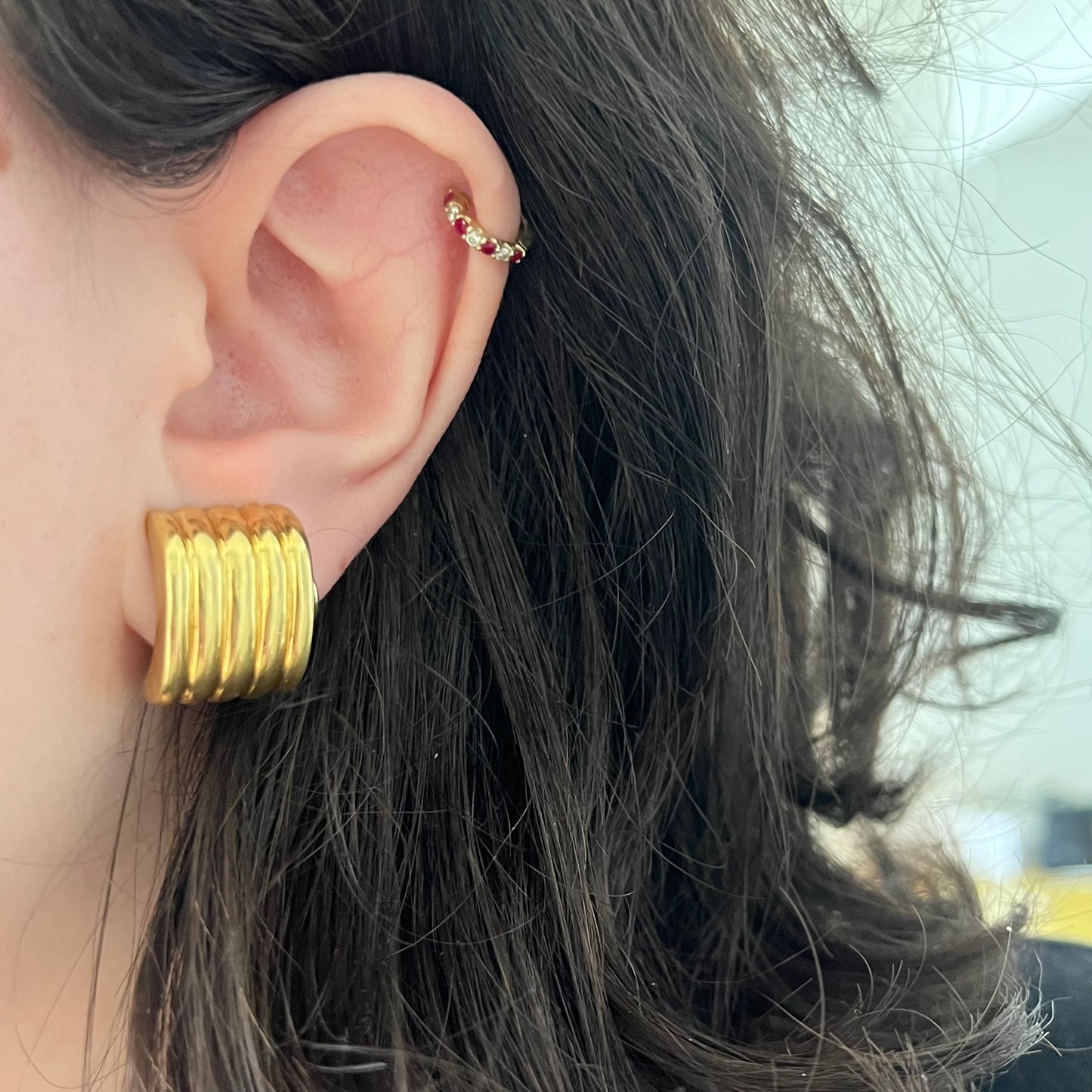 Five Line Chunky Earrings
