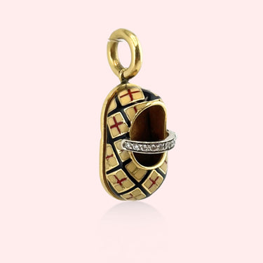 Plaid Baby Shoe Charm by Aaron Basha