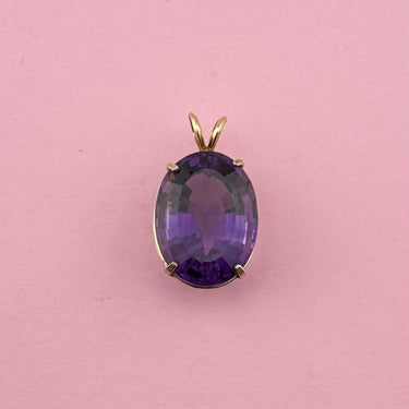 Geometric Fancy Cut Amethyst Pendant