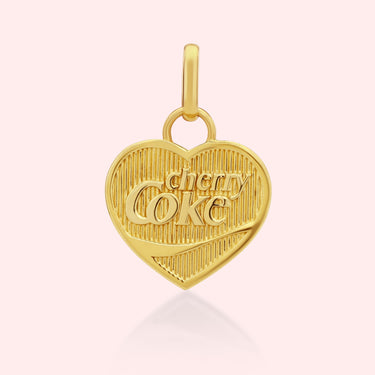 Cherry Coke Double-Sided Heart Charm