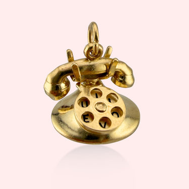 'I Love You' Rotary Phone Charm