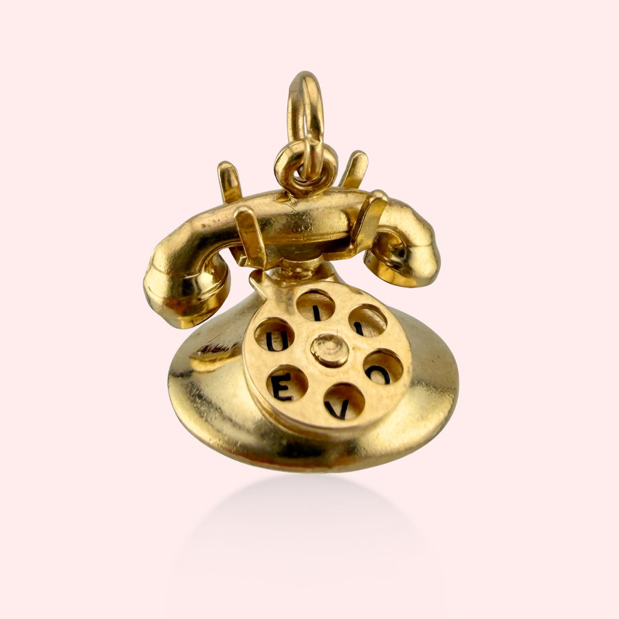 'I Love You' Rotary Phone Charm