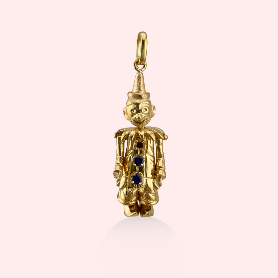 Articulated Topaz Clown Pendant