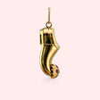 Gemstone Shoe Charm