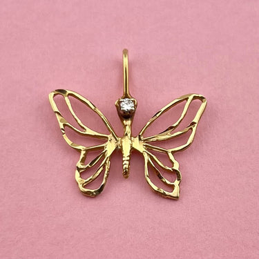 Diamond Butterfly Pendant