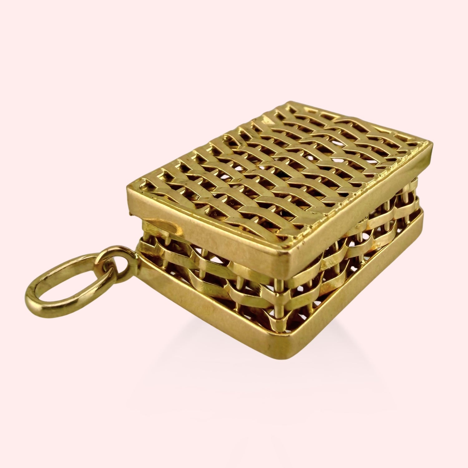 Woven Flower Box Pendant