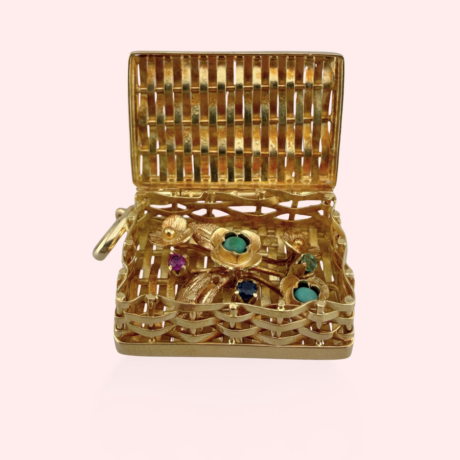 Woven Flower Box Pendant
