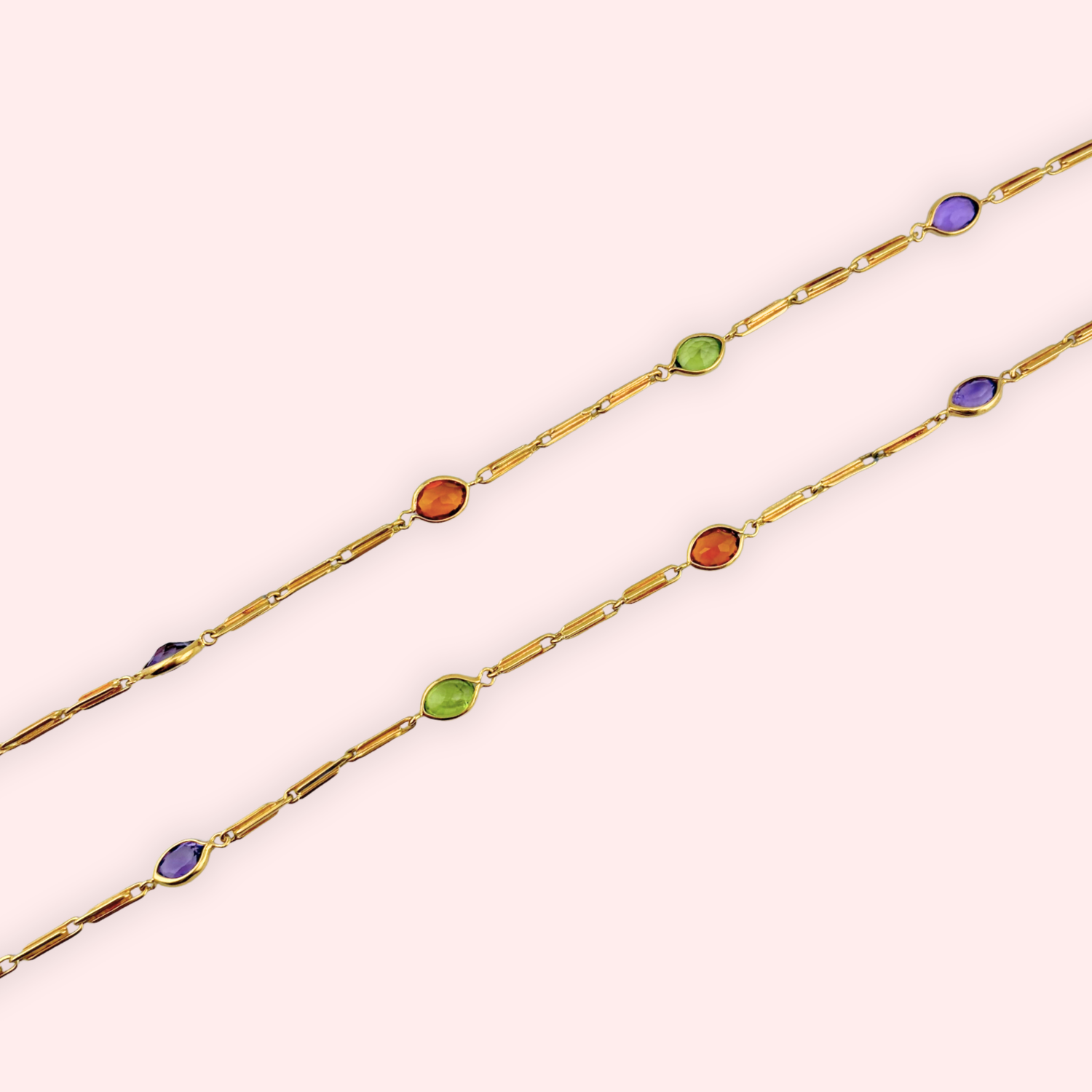 Long Gemstone Chain