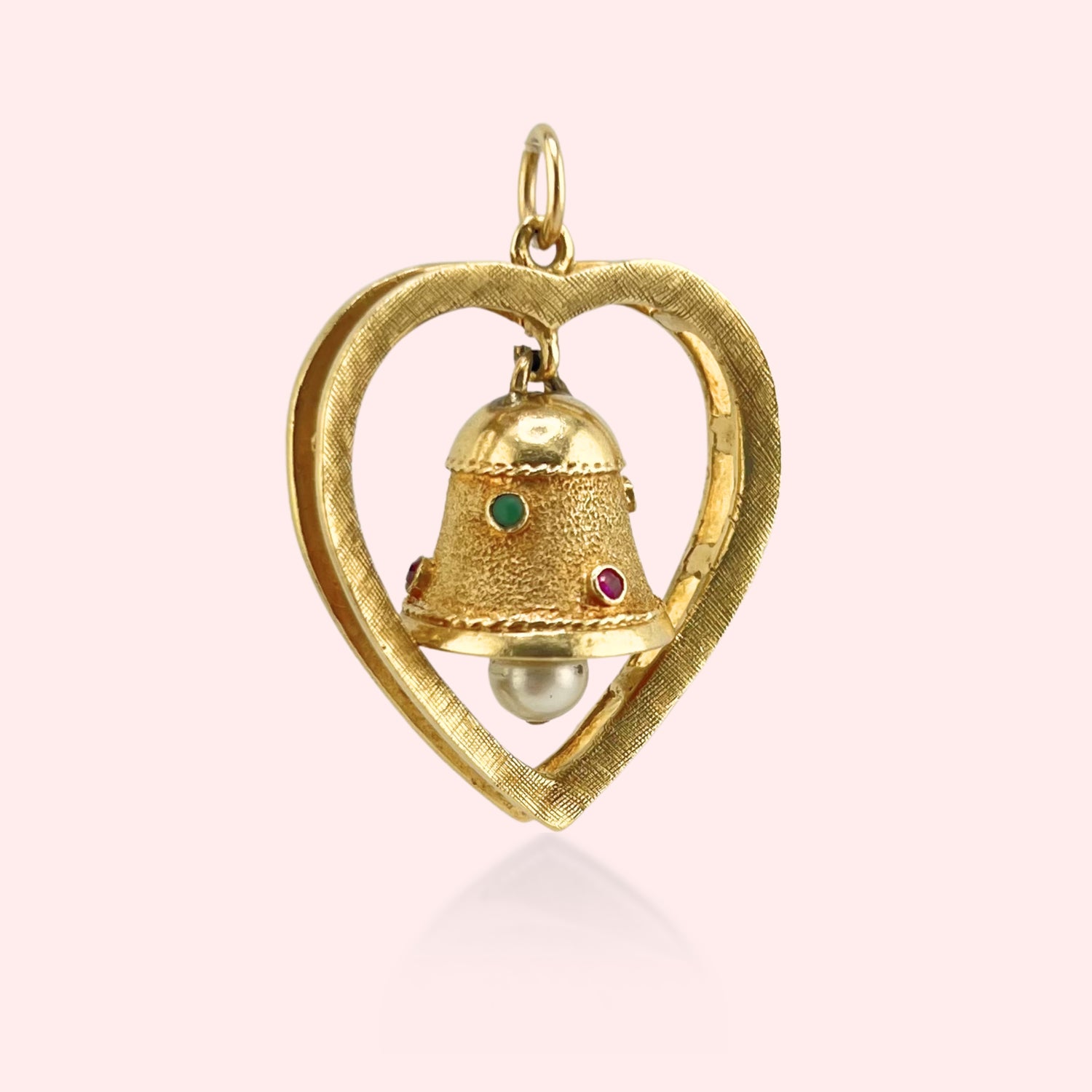 Wedding Bell Heart Pendant