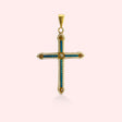 Blue Enamel Cross Charm