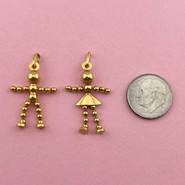 Man and Woman Ball Chain Pendant Set