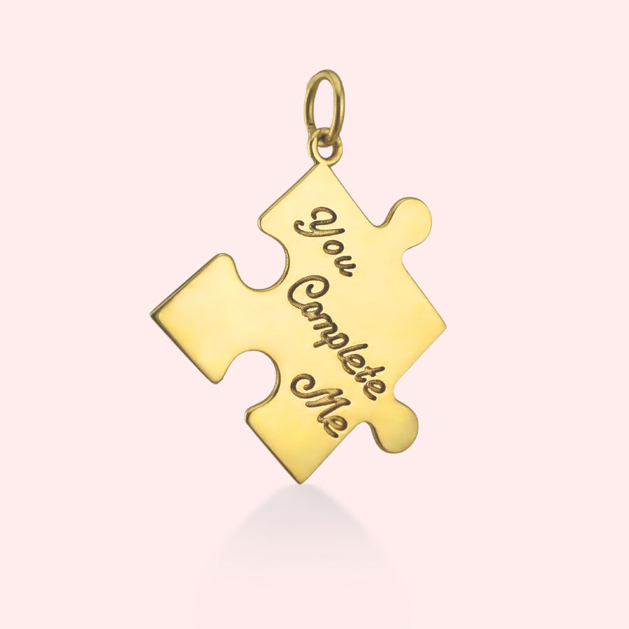 'You Complete Me' Puzzle Piece Pendant