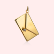 'Je t'aime' Diamond Envelope Charm