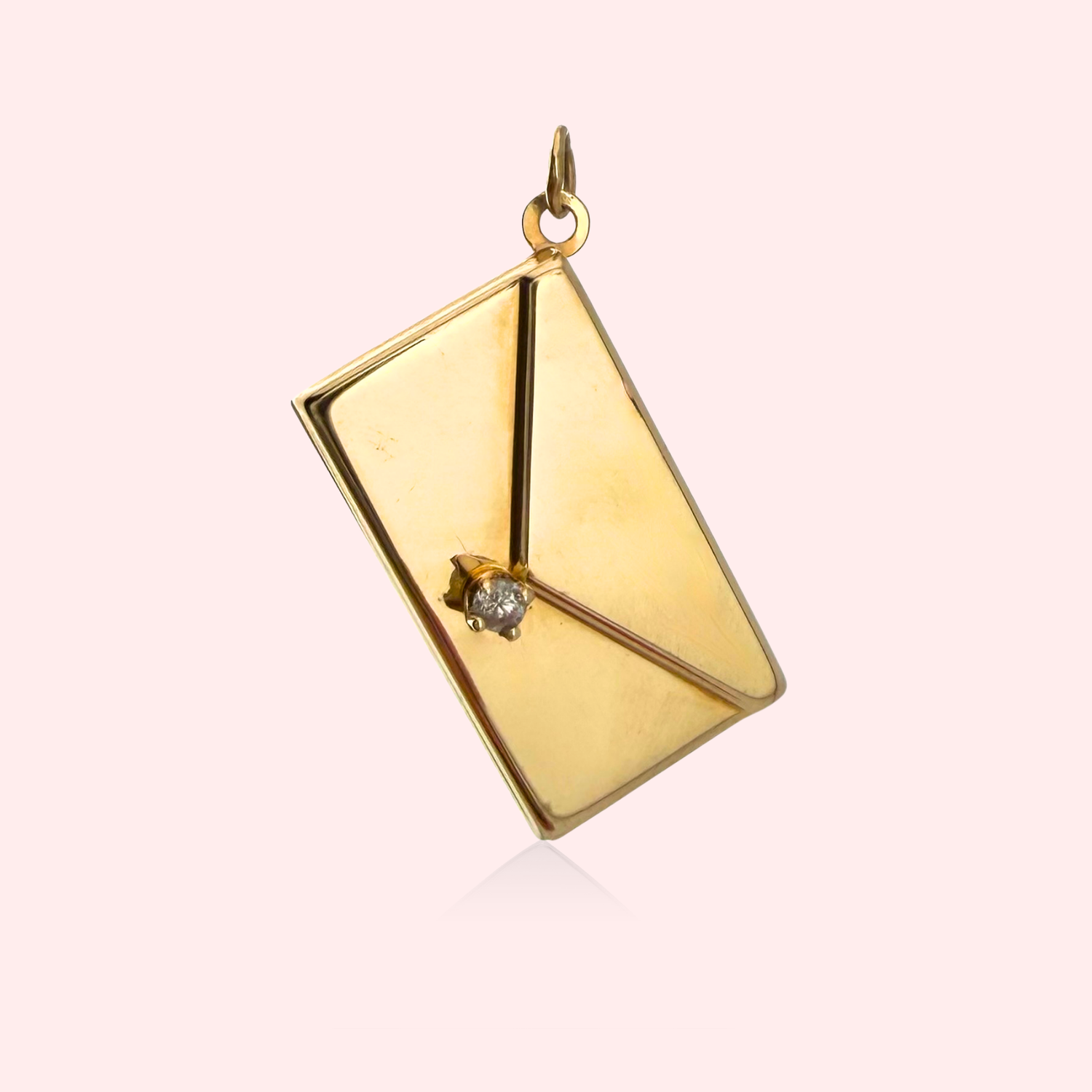 'Je t'aime' Diamond Envelope Charm