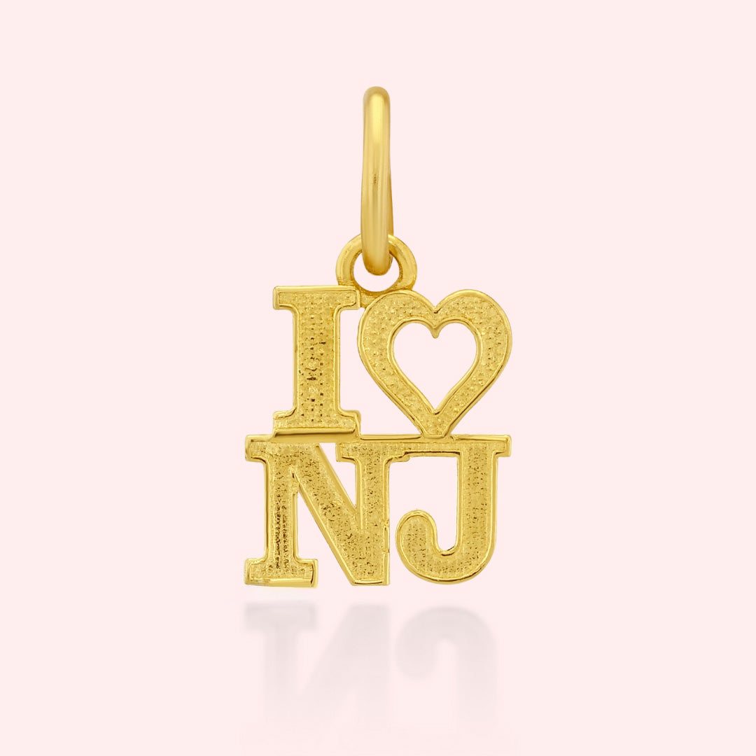 'I Love New Jersey' Charm