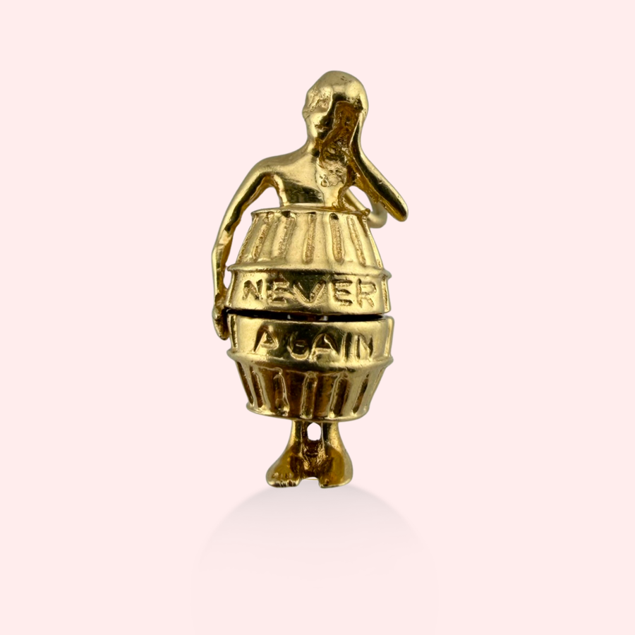 'Never Again' Niagara Falls Barrel Charm