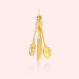 Golden Utensil Set Pendant